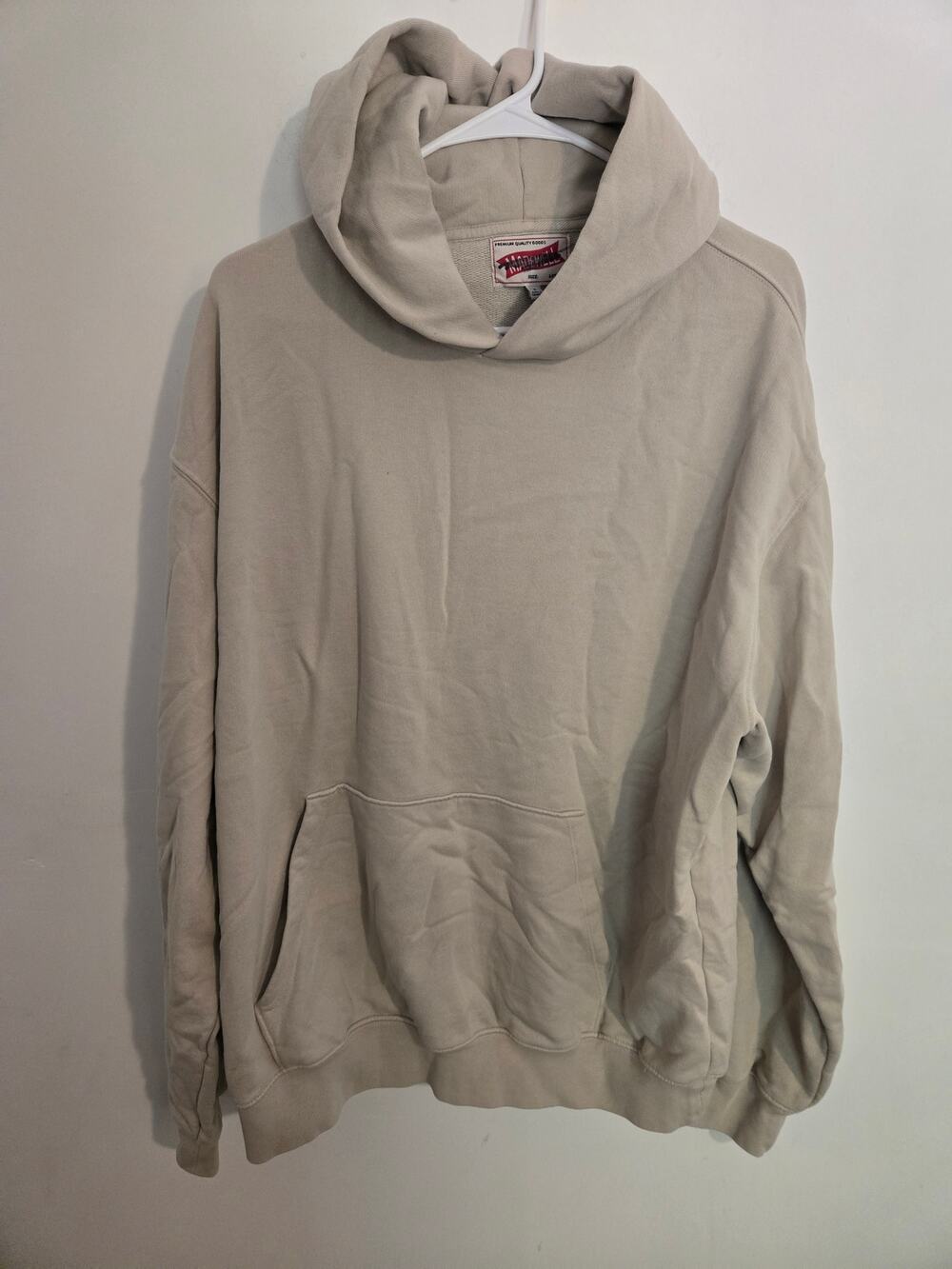 NWOT Madewell The McCarren Hoodie in bleached canvas size M style NK076.